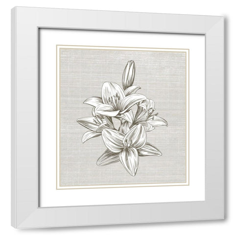 Sepia II White Modern Wood Framed Art Print with Double Matting by Smith, Karen