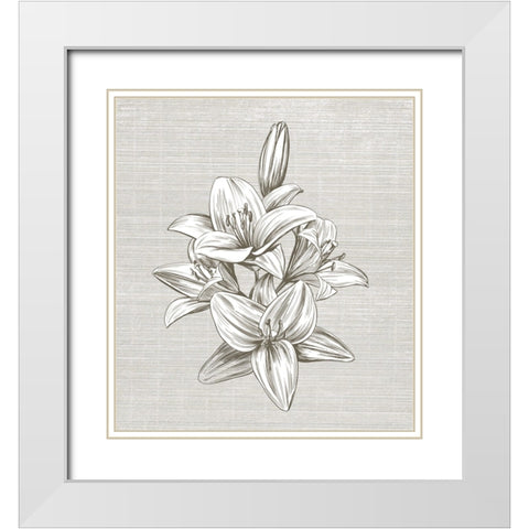 Sepia II White Modern Wood Framed Art Print with Double Matting by Smith, Karen