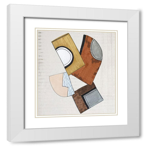 Dis Joint I White Modern Wood Framed Art Print with Double Matting by Smith, Karen