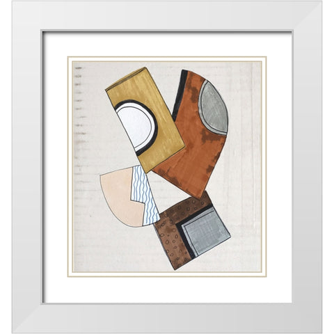 Dis Joint I White Modern Wood Framed Art Print with Double Matting by Smith, Karen