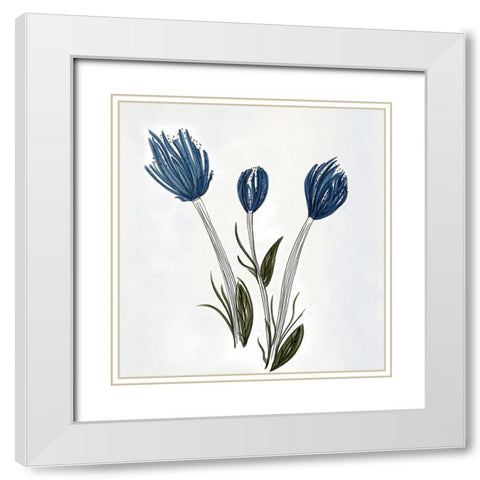 Flo II White Modern Wood Framed Art Print with Double Matting by Smith, Karen
