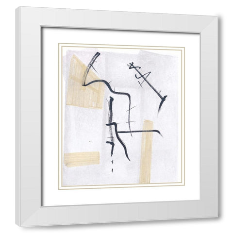 Absquiggle I White Modern Wood Framed Art Print with Double Matting by Smith, Karen