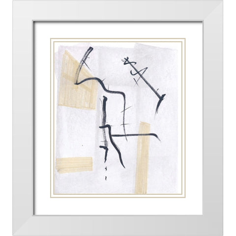 Absquiggle I White Modern Wood Framed Art Print with Double Matting by Smith, Karen