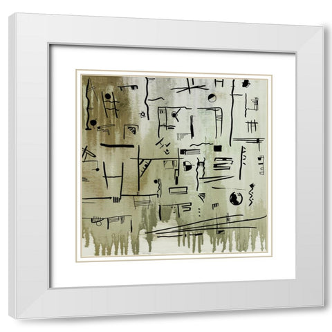 Hyra I White Modern Wood Framed Art Print with Double Matting by Smith, Karen