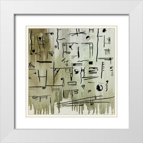 Hyra I White Modern Wood Framed Art Print with Double Matting by Smith, Karen