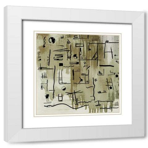 Hyra II White Modern Wood Framed Art Print with Double Matting by Smith, Karen
