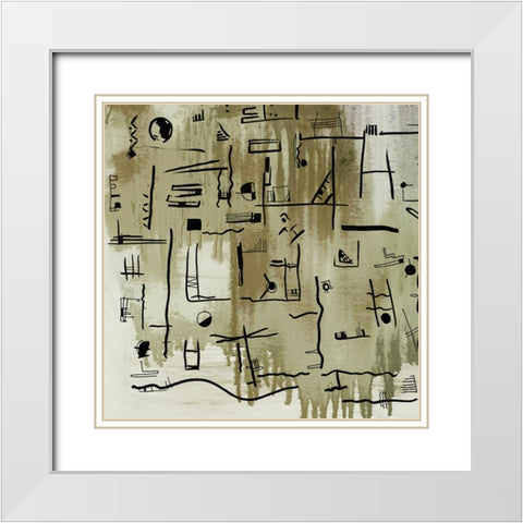 Hyra II White Modern Wood Framed Art Print with Double Matting by Smith, Karen