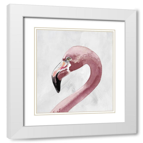 Long Neck I White Modern Wood Framed Art Print with Double Matting by Smith, Karen