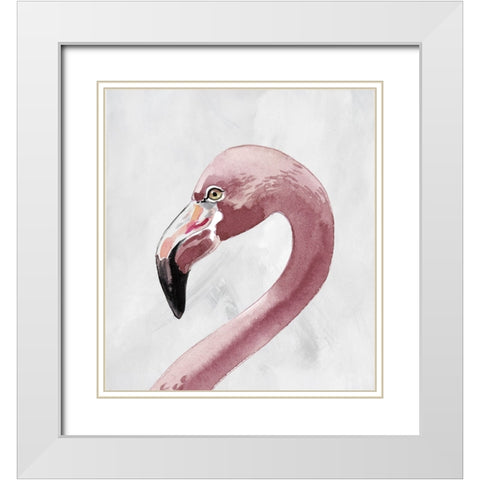 Long Neck I White Modern Wood Framed Art Print with Double Matting by Smith, Karen