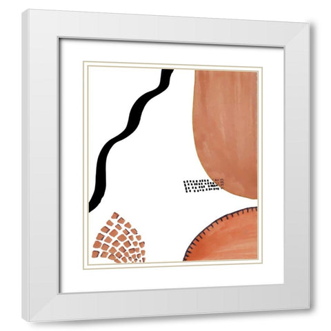 Abs I White Modern Wood Framed Art Print with Double Matting by Smith, Karen