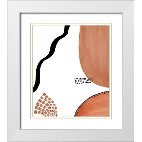 Abs I White Modern Wood Framed Art Print with Double Matting by Smith, Karen