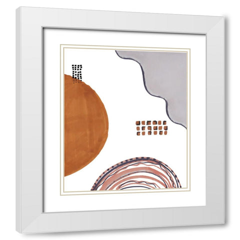 Abs II White Modern Wood Framed Art Print with Double Matting by Smith, Karen