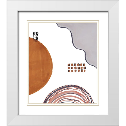 Abs II White Modern Wood Framed Art Print with Double Matting by Smith, Karen