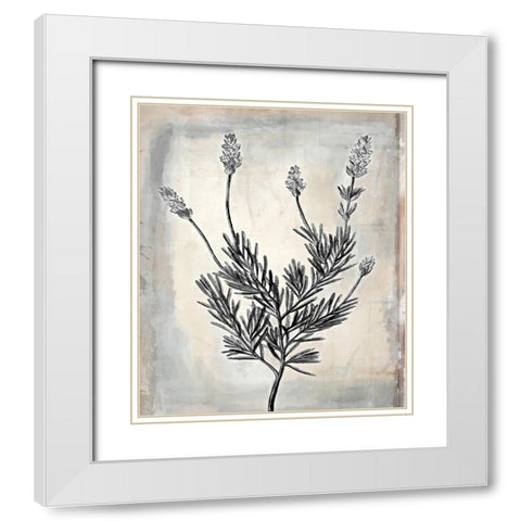 Floral Frame I White Modern Wood Framed Art Print with Double Matting by Smith, Karen