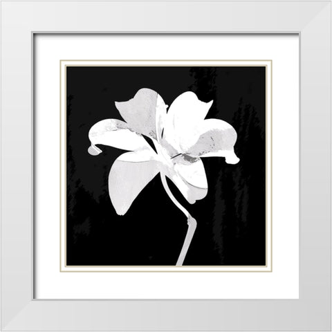 Chalkstalk I White Modern Wood Framed Art Print with Double Matting by Smith, Karen