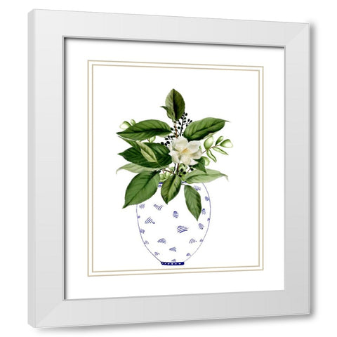 In the Pot II White Modern Wood Framed Art Print with Double Matting by Smith, Karen