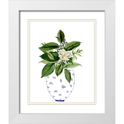In the Pot II White Modern Wood Framed Art Print with Double Matting by Smith, Karen