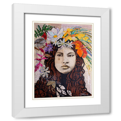 Wicked Wahine White Modern Wood Framed Art Print with Double Matting by St Hilaire, Elizabeth