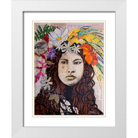 Wicked Wahine White Modern Wood Framed Art Print with Double Matting by St Hilaire, Elizabeth