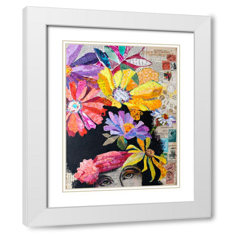 Point of Hue White Modern Wood Framed Art Print with Double Matting by St Hilaire, Elizabeth