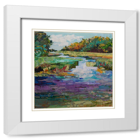 River View II White Modern Wood Framed Art Print with Double Matting by St Hilaire, Elizabeth