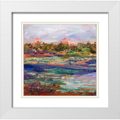 Lake Prevatt Left A White Modern Wood Framed Art Print with Double Matting by St Hilaire, Elizabeth