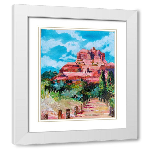 Bell Rock Journey White Modern Wood Framed Art Print with Double Matting by St Hilaire, Elizabeth