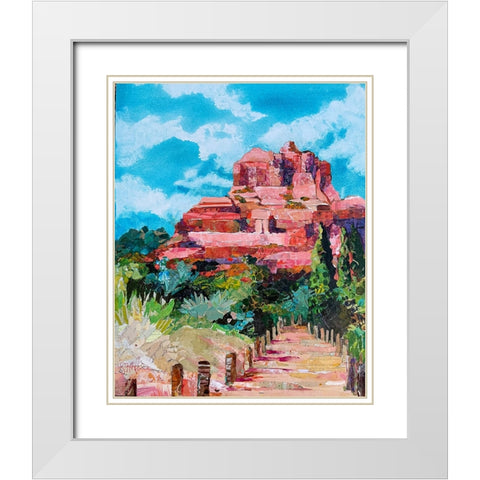 Bell Rock Journey White Modern Wood Framed Art Print with Double Matting by St Hilaire, Elizabeth