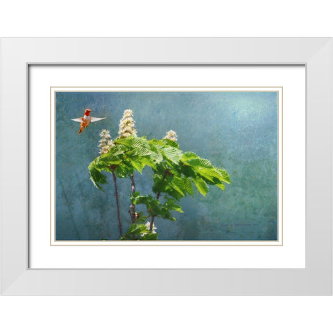 Windy Days Chestnut Blooms White Modern Wood Framed Art Print with Double Matting by Vest, Christopher