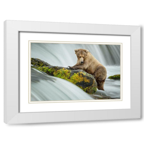 Left Wanting White Modern Wood Framed Art Print with Double Matting by Doyle, Renee