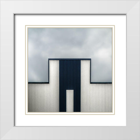 The tetris factory White Modern Wood Framed Art Print with Double Matting by Claes, Gilbert
