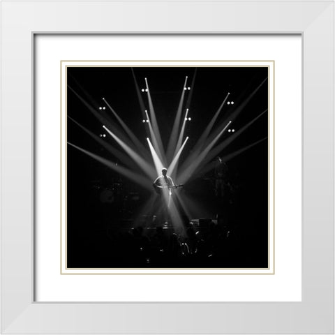Crossfire White Modern Wood Framed Art Print with Double Matting by Samuelsson, Anders