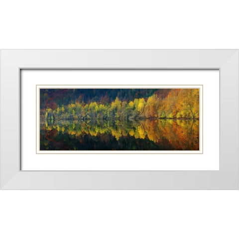 Autumnal silence White Modern Wood Framed Art Print with Double Matting by Jochen, Burger