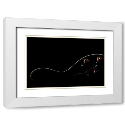 Sensualidad musical White Modern Wood Framed Art Print with Double Matting by Marfanlo
