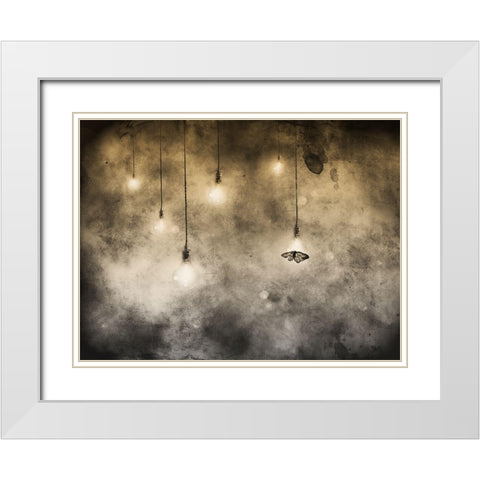attraction White Modern Wood Framed Art Print with Double Matting by Hummel, Jeffrey
