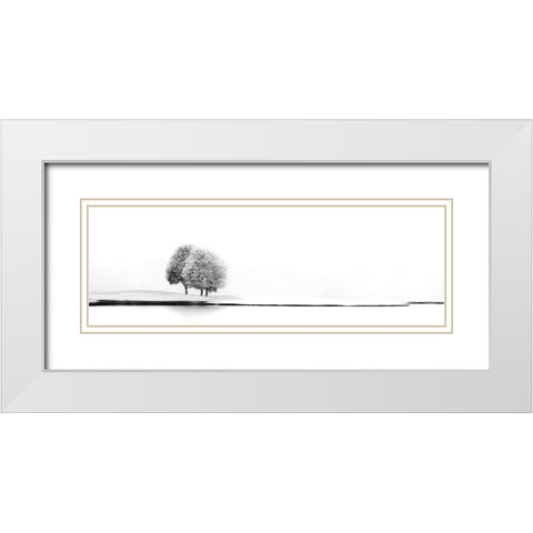 United #2 White Modern Wood Framed Art Print with Double Matting by Huybrighs, Marc