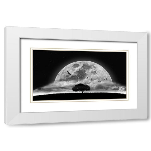 A Dream White Modern Wood Framed Art Print with Double Matting by Osman, Nasser