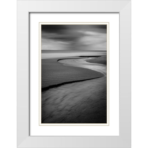 The Serpent White Modern Wood Framed Art Print with Double Matting by Economou, Costas