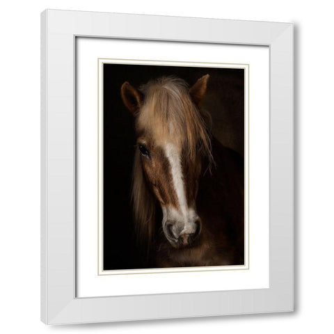 Sapience White Modern Wood Framed Art Print with Double Matting by Benezech, Martine