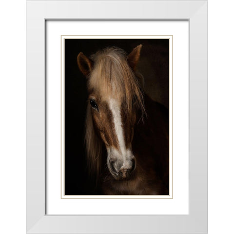 Sapience White Modern Wood Framed Art Print with Double Matting by Benezech, Martine