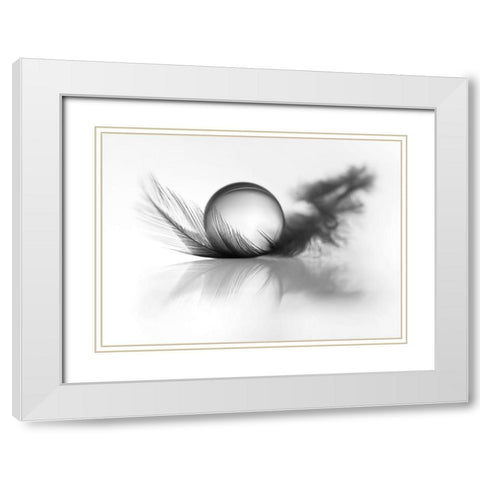 Lightness White Modern Wood Framed Art Print with Double Matting by Ianeva, Aida