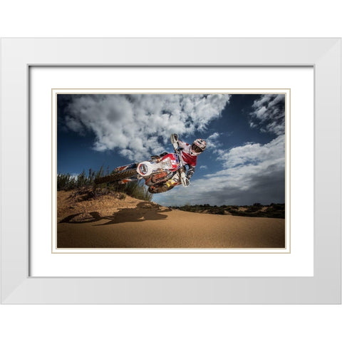 Knocked up White Modern Wood Framed Art Print with Double Matting by Amos, Nir