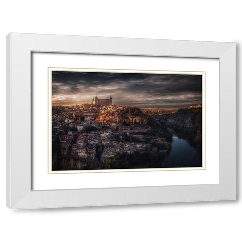 Toledo. White Modern Wood Framed Art Print with Double Matting by Cuomo, Massimo
