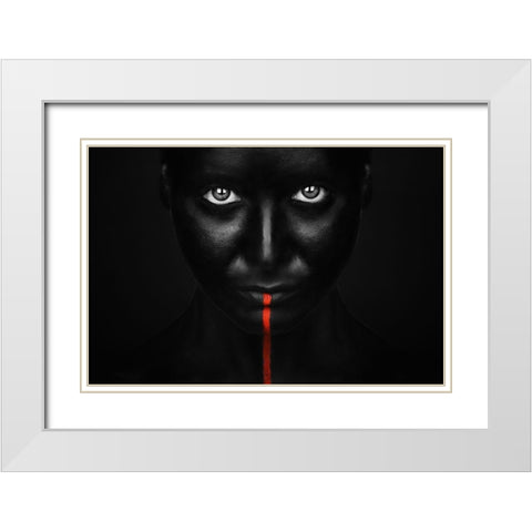 Untitled White Modern Wood Framed Art Print with Double Matting by Petkov, Petko