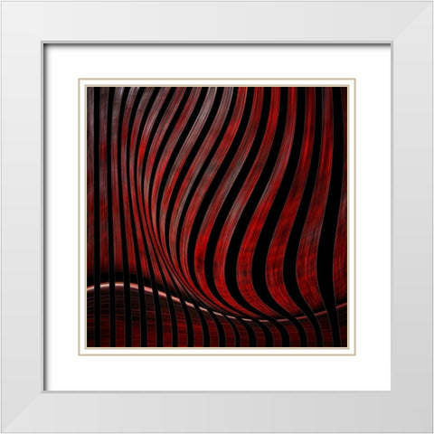 optic illusion White Modern Wood Framed Art Print with Double Matting by Claes, Gilbert