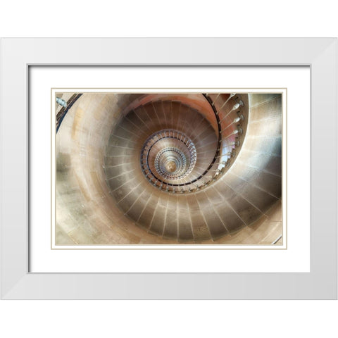 1 618033989 White Modern Wood Framed Art Print with Double Matting by Lenne, Thomas