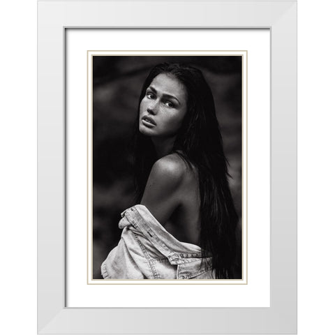 Romi White Modern Wood Framed Art Print with Double Matting by Krystynek Mqep, Martin