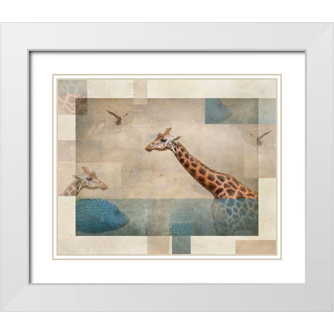 Fantasy.... White Modern Wood Framed Art Print with Double Matting by Van Deelen, Ellen