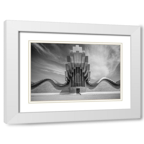 Ysios winery White Modern Wood Framed Art Print with Double Matting by Vangindertael (Lagrange), Luc
