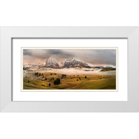 Dolomites Myths White Modern Wood Framed Art Print with Double Matting by Kuric, Marian